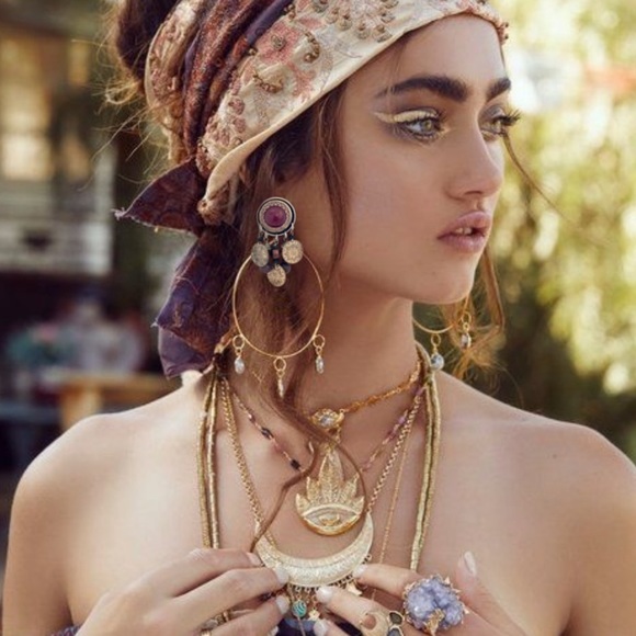 Bohemian Style Tribal Aztec Earrings - Picture 2 of 4